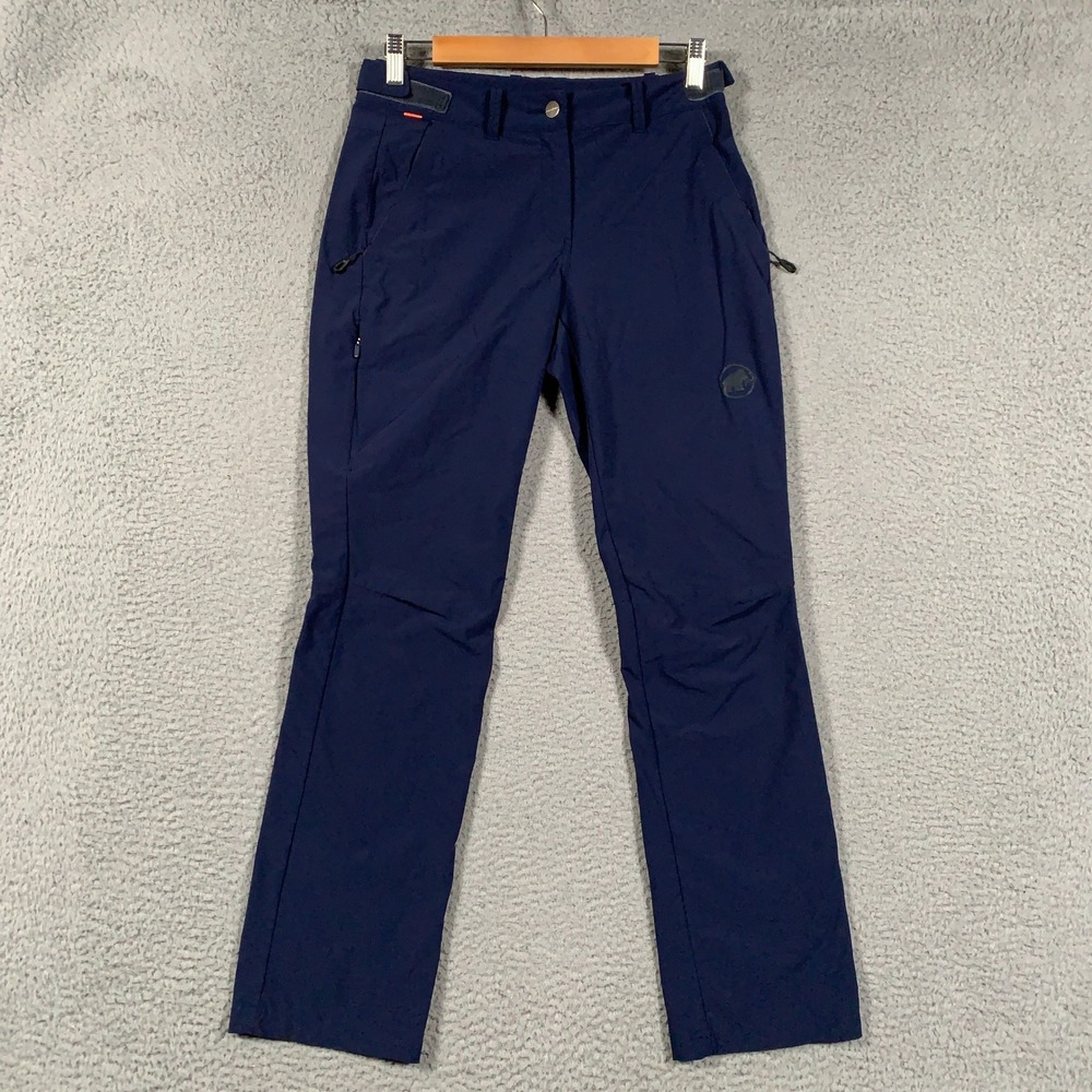 Mammut Runbold Pants Women's 6 Short Navy Blue Softshell Hiking Alpine Tech